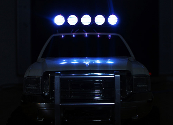 Yeah Racing 1/10 Aluminum Roof 5 White LED Light Set Black