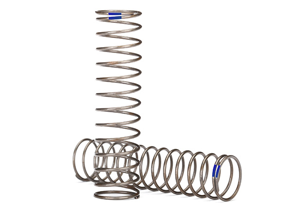 Traxxas Springs, shock (natural finish) (GTS) (0.61 rate, blue stripe) (2)