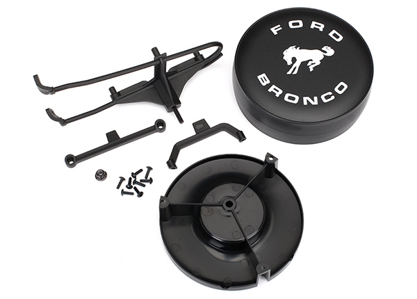 Traxxas Spare tire mount/ mounting bracket/ spare tire cover/ mounting hardware for TRX-4 Ford Bronco