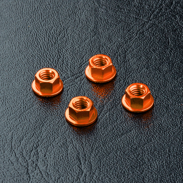 MST Stoppmutter Small Design 4mm (M4) 4 Stk. selbstsichernd Orange
