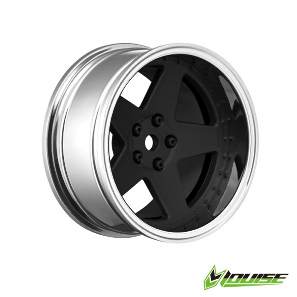 Louise Drift-Felge 5-Speichen matt-schwarz (4) 1/10 Drift (2,4,6,8mm Offset, 12mm Radsechskant)