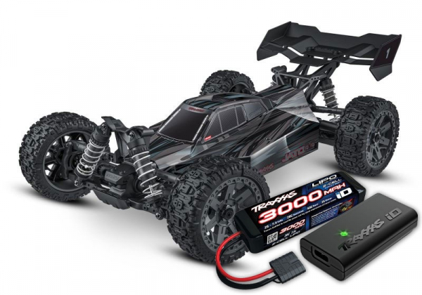 Traxxas JATO 4x4 BL-2S Brushless schwarz RTR nP825 HD-Teile mit 2827X Akku + 2920 Lader