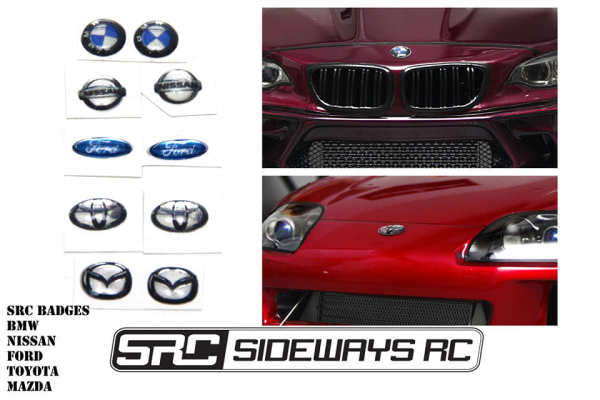 Sideways RC Emblem Set 2 Stück BMW, VW, Nissan, Toyota, Ford, Mazda