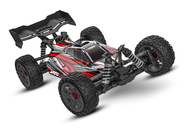 Traxxas JATO 4x4 BL-2S Brushless rot RTR nP825 HD-Teile mit 2827X Akku + 2920 Lader