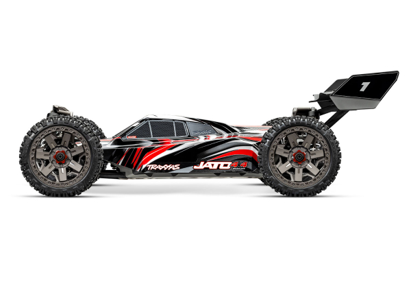 Traxxas JATO 4x4 BL-2S Brushless rot RTR nP825 HD-Teile mit 2827X Akku + 2920 Lader