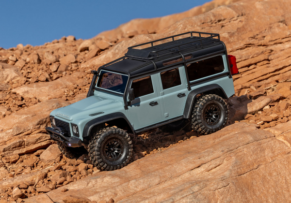 Traxxas TRX-4M LR Defender 4x4 RTR X-Blau inkl. Akku/Lader 1/18 4WD Scale-Crawler