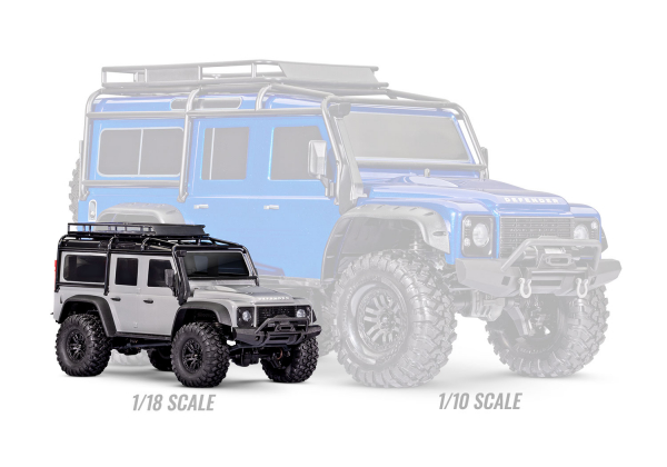 Traxxas TRX-4M LR Defender 4x4 RTR X-Blau inkl. Akku/Lader 1/18 4WD Scale-Crawler