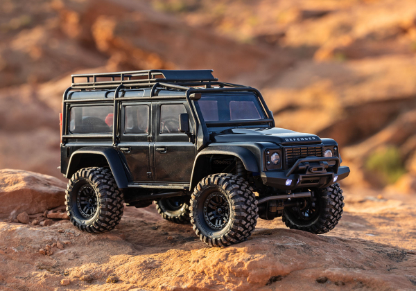 Traxxas TRX-4M LR Defender 4x4 RTR Schwarz inkl. Akku/Lader 1/18 4WD Scale-Crawler