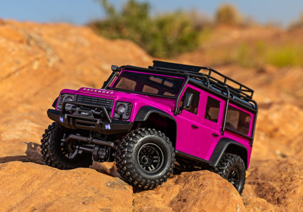 Traxxas TRX-4M LR Defender 4x4 RTR Pink inkl. Akku/Lader 1/18 4WD Scale-Crawler