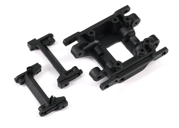 Traxxas Skidplate, center/ bumper mount, front/ bumper mount, rear TRX-4M