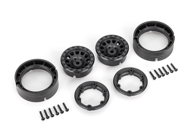 Traxxas  Wheels, 1.0", Method Race Wheels® 105 Beadlock (black, beadlock) (2)  TRX-4M