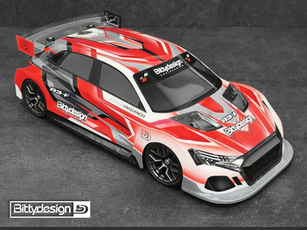 Bittydesign A3-F 1/10 FWD Body Clear 190mm (ULT - Ultra Light Weight - 0.5mm)