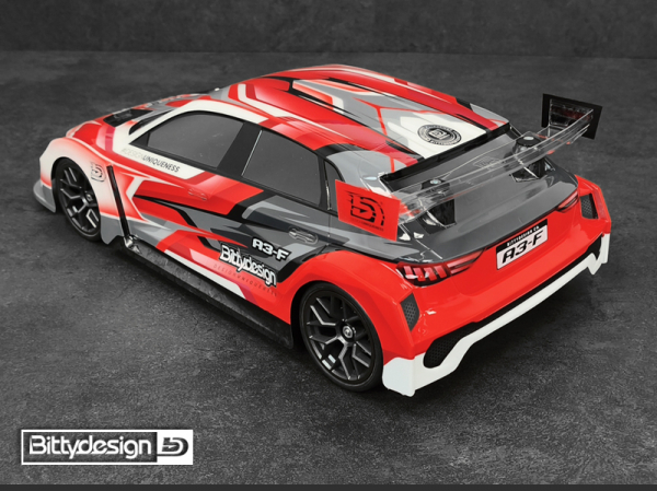 Bittydesign A3-F 1/10 FWD Body Clear 190mm (ULT - Ultra Light Weight - 0.5mm)