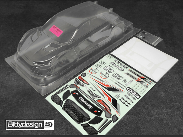 Bittydesign A3-F 1/10 FWD Body Clear 190mm (ULT - Ultra Light Weight - 0.5mm)