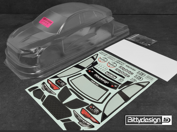 Bittydesign A3-M 1/10 M-Chassis Karosserie – klar (für 210–225 mm Radstand)