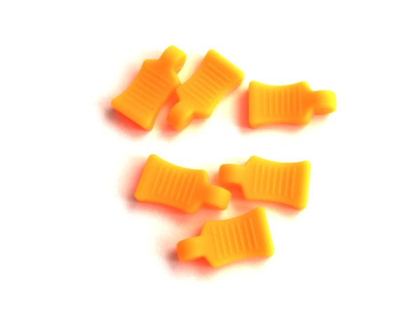 Rubber Pin Grip - neon orange (6