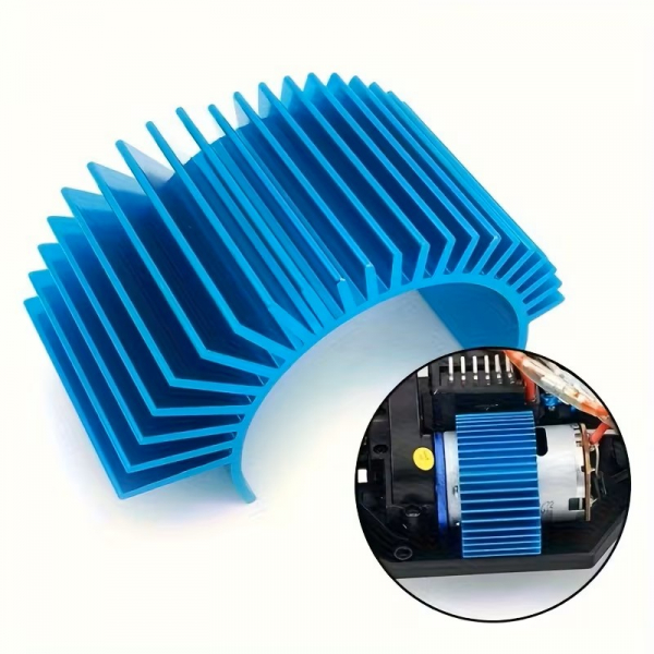 Aluminum motor heat sink for 1/10 540er/550er - Blue
