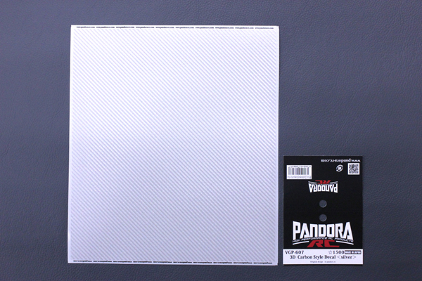 Pandora 3D Carbon Style Decal (Silver) 230mm x 200mm