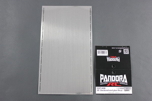 Pandora 3D Checkered steel plate Decal  210mm x 120mm