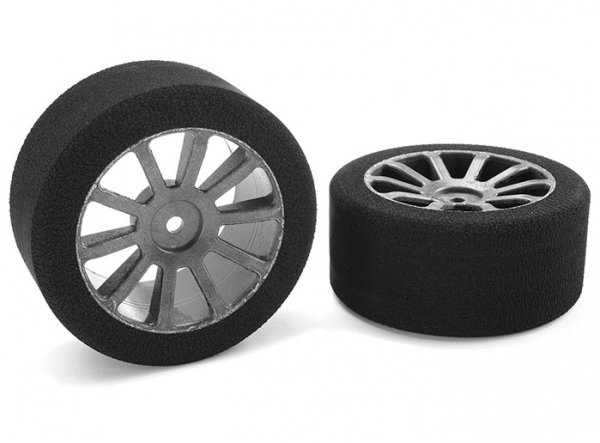 Team Corally - Attack Moosgummi Reifen - Carbon Felgen - 1/10 GP Toerenwagen - 37 shore - 30mm Hinten