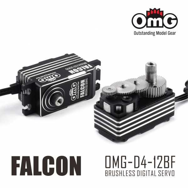 OMG D4-12BF FALCON Digital Low Profile Brushless Servo - Drift/Touring - Programmable