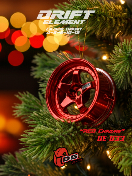 DS Racing DRIFT ELEMENT Felgen +Red Chrome+ offset einstellbar (2)