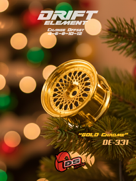 DS Racing DRIFT ELEMENT Felgen Mesh (Gold Chrome) - offset einstellbar (2)