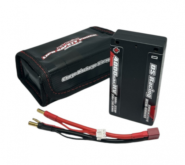 DS Racing Combo Set Battery 4000mAhHV 7.6V 100C +Lipo Safety Pouch