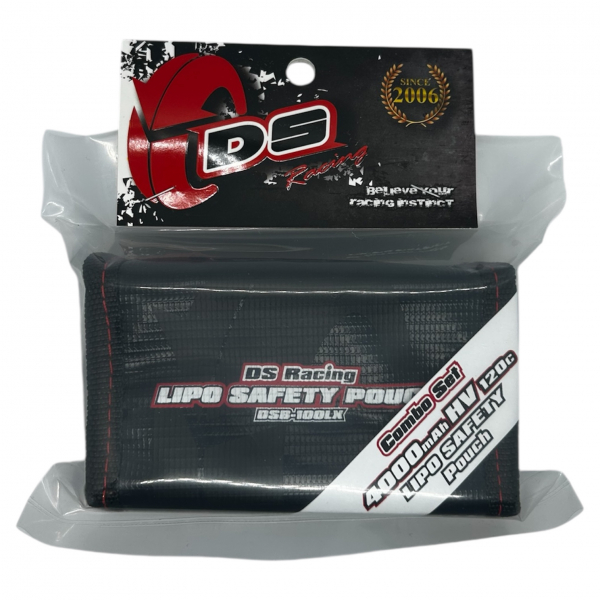 DS Racing Combo Set LiPo HV Shorty 4000mAh 7.6V 120C + Lipo Safety Pouch