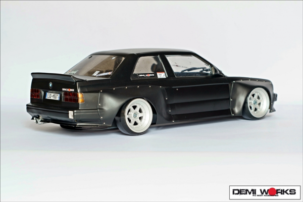 Demi Works - BMW E30-Rocket Bunny Body Parts - contains Trunk Wing + Rear Light Buckets Set