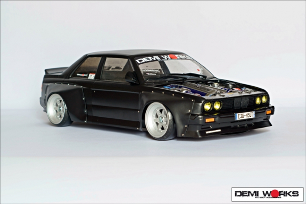 Demi Works - BMW E30-Rocket Bunny Body Parts - contains Trunk Wing + Rear Light Buckets Set