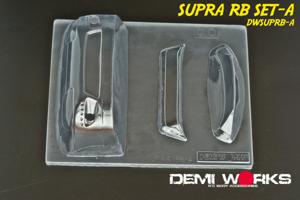 Demi Works Toyota Supra RB Set A(Lexan wing+front bumper) for Tamiya Supra (51291)