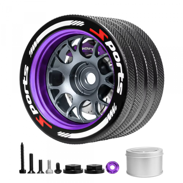 Aluminium-Lenkrad für RC-Fernsteuerungen  Purple – Sanwa, Futaba, NB4, 7PX, X9
