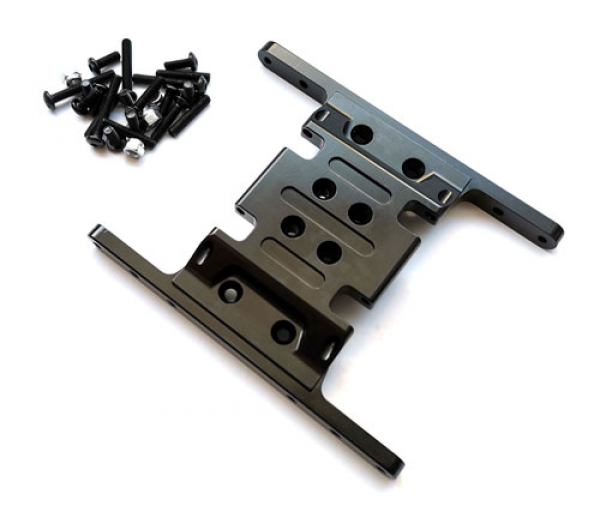 Aluminum Skid Plates black - Element RC Enduro Trail Truck