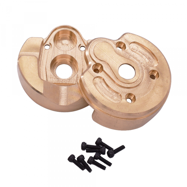 Brass Counterweight Front&Rear Axle Pionion Gear Cover B Style 1set für SCX10 III, Capra 1.9