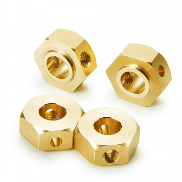 Heavy Duty Brass Counterweight Wheel Hex Adapter  For Axial SCX6 Car 4pcs/set