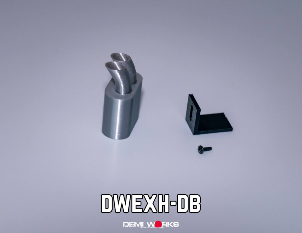 Demi Works Scale Double Oval Bend Exhaust - Silver