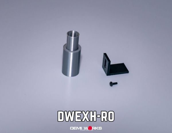 Demi Works Scale Single Round Exhaust - Silver