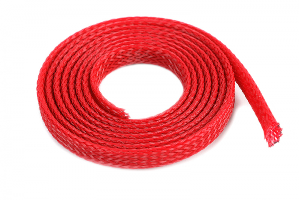 Revtec - Wire Protection Sleeve - Braided - 6mm - Red - 1m