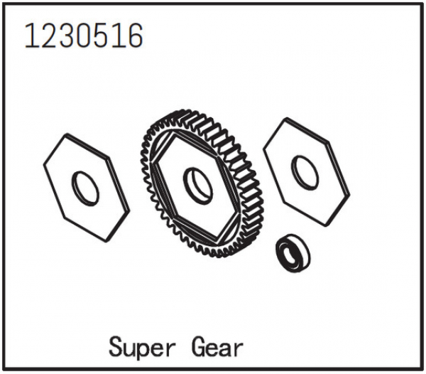 Absima Main Gear with Slipper Pads - Sherpa CR3.4