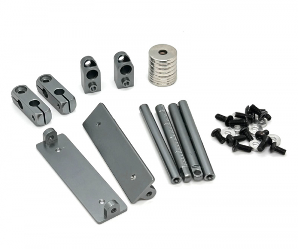 Aluminium-Magnet-Karosseriemontagesatz für 1/10 - Typ A - Titansilber