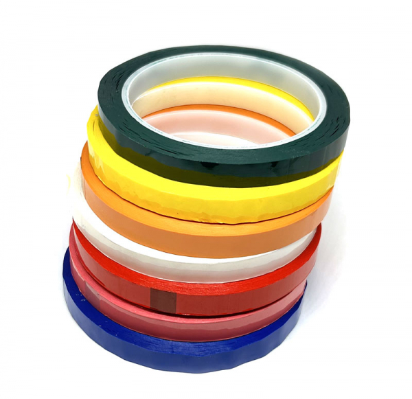 Lining tape - decorative stripes 10 mm Blue red green orange yellow pink white