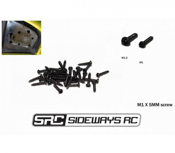 Sideways RC Fender Schrauben M1.0 x 6mm 50Stk. schwarz