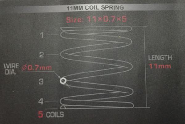 MST 11mm Coil spring set (12) TCR-FF