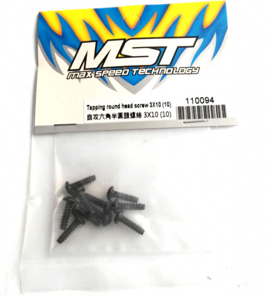 MST Tapping round head screw 3X10 (10)