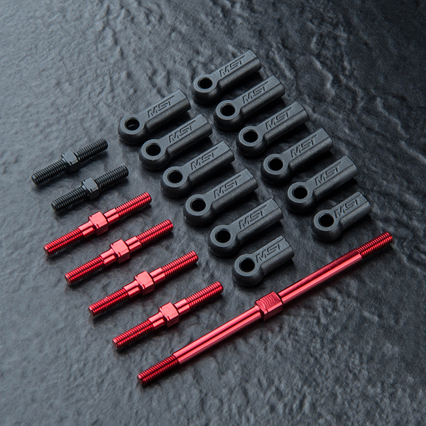 MST RMX 4 Full turnbuckle set (red)