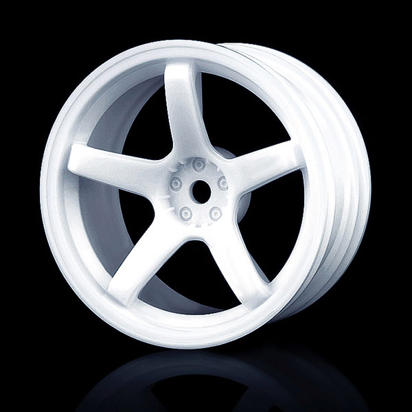 MST 1/10 White 5 spokes Felgen (+5) (4)