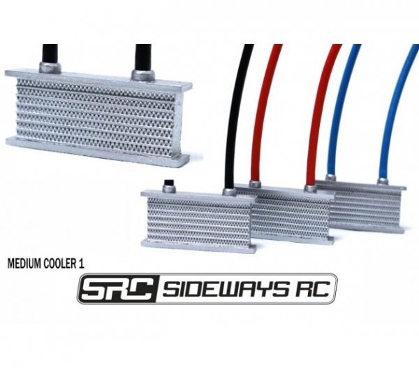 Sideways RC - Medium Cooler 1 Silver - Pipe on Top - RC Drift Accessories