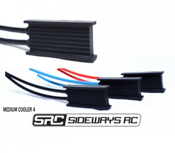 Sideways RC - Medium Cooler 4 Black - Pipe on Side - RC Drift Accessories