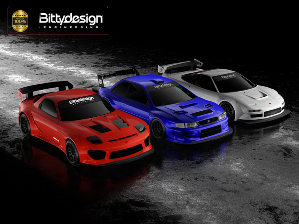 Bittydesign KANJO-N Body clear (Fits 1/28 | RC28R | Mini-Z)